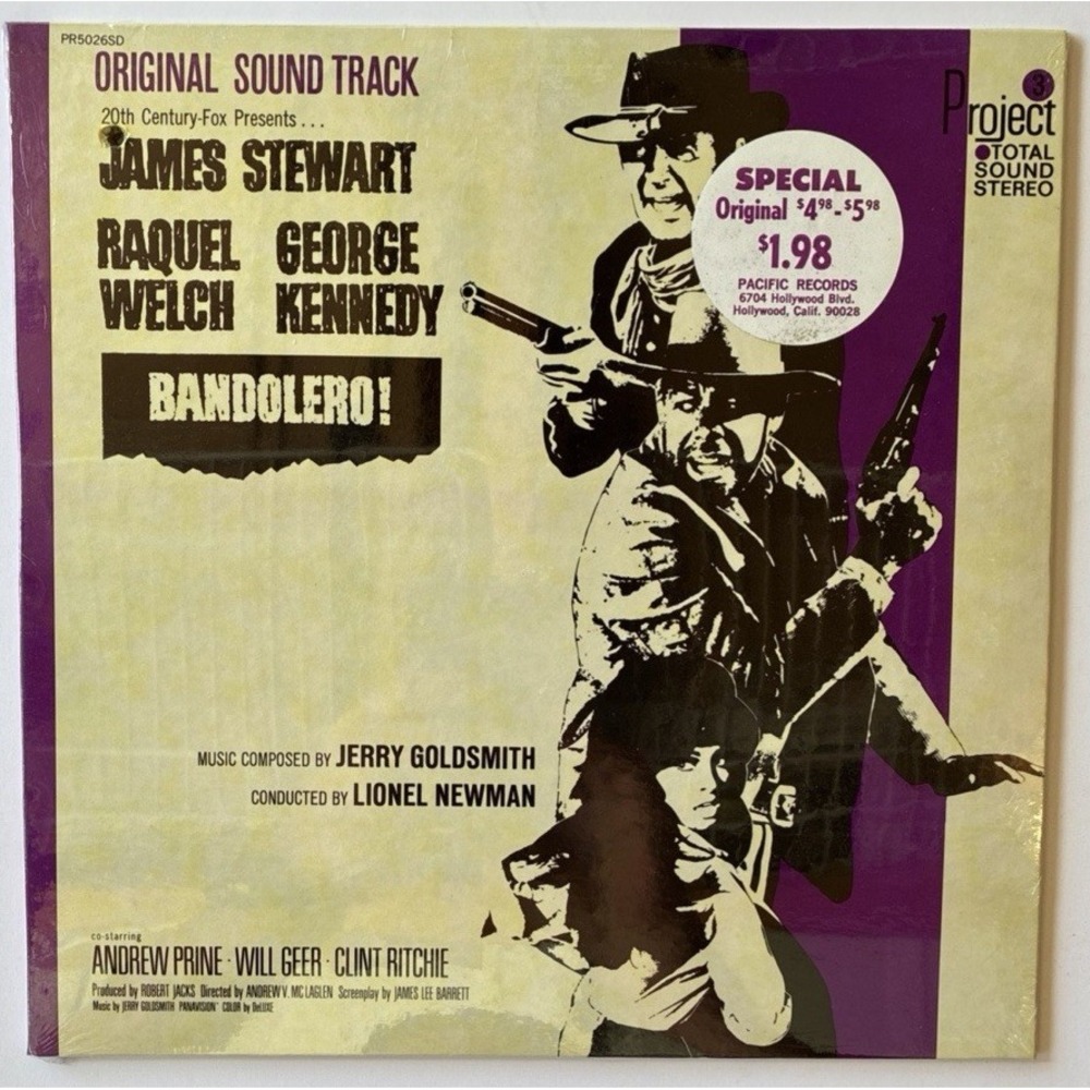 Jerry Goldsmith LP BANDOLERO! Soundtrack '68 SEALED-StereoPR5026SD (L20)